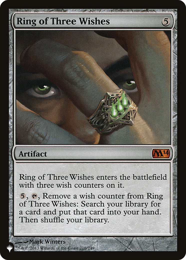 Ring of Three Wishes (216/249) - The List