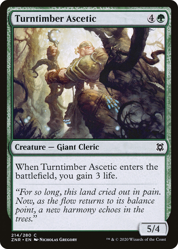 Turntimber Ascetic (214) - Zendikar Rising