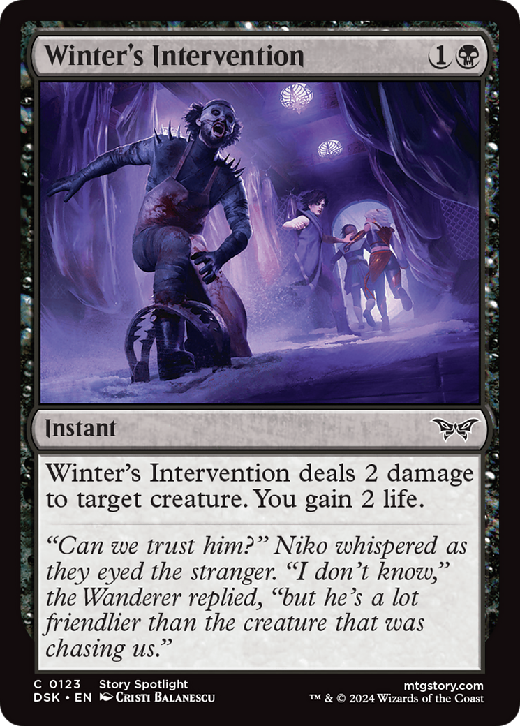 Winter's Intervention (123) Foil - Duskmourn: House of Horror