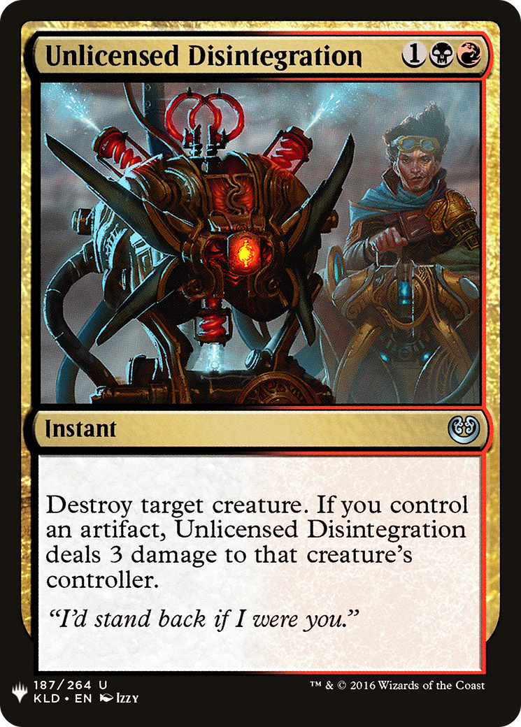 Unlicensed Disintegration (KLD-187) - The List
