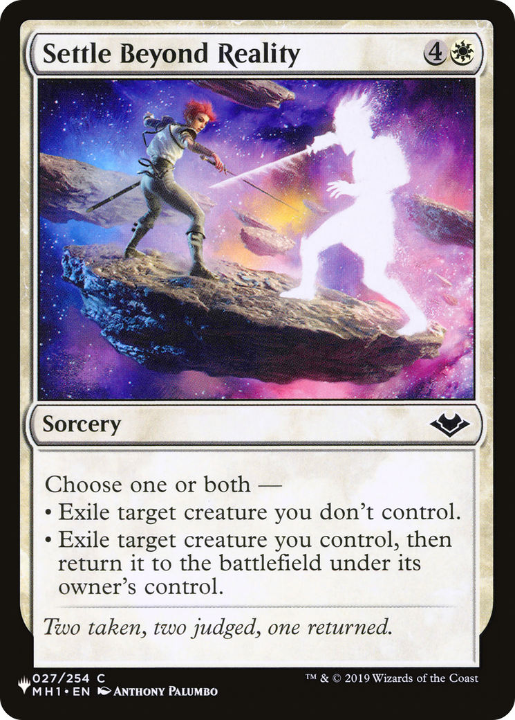 Settle Beyond Reality (MH1-27) - The List