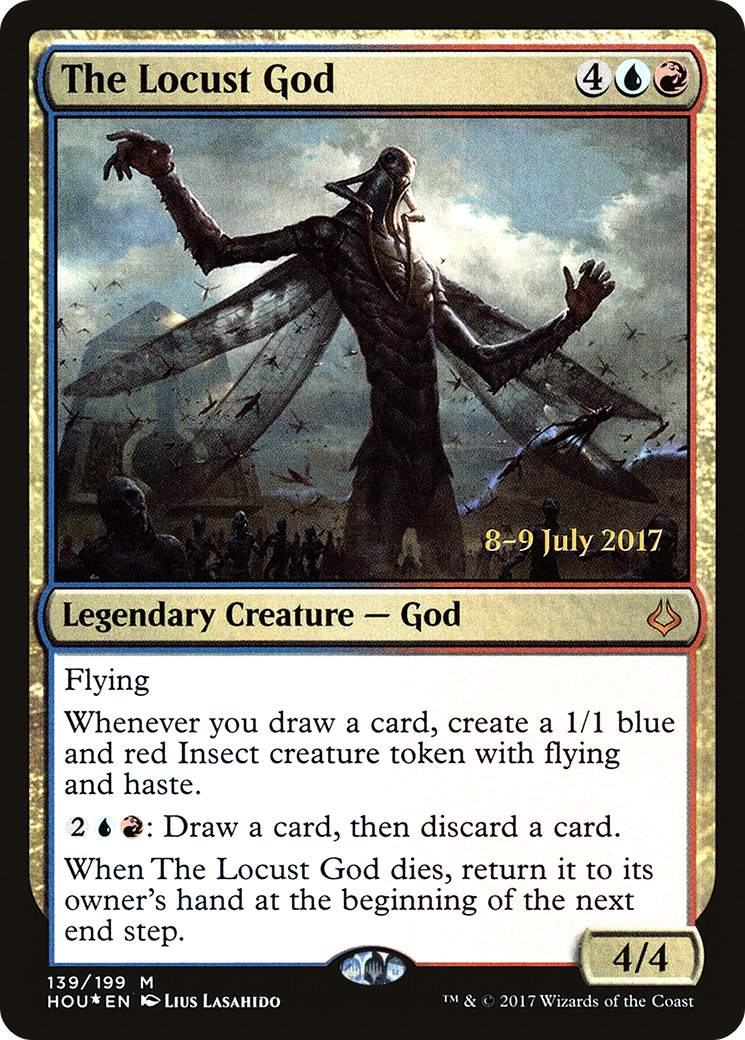 The Locust God (139) Foil - Hour of Devastation Promos