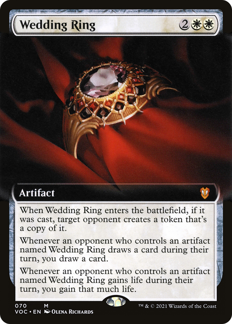 Wedding Ring (Extended Art) (070) - Crimson Vow Commander