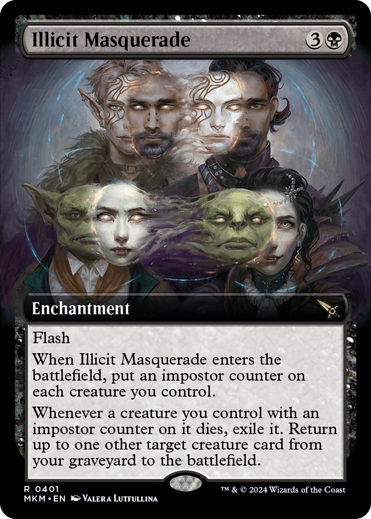 Illicit Masquerade (Extended Art) (401) Foil - Murders at Karlov Manor