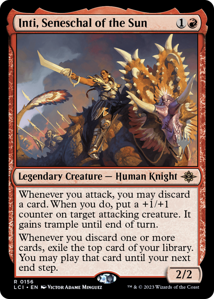Inti, Seneschal of the Sun (156) Foil - The Lost Caverns of Ixalan Promos