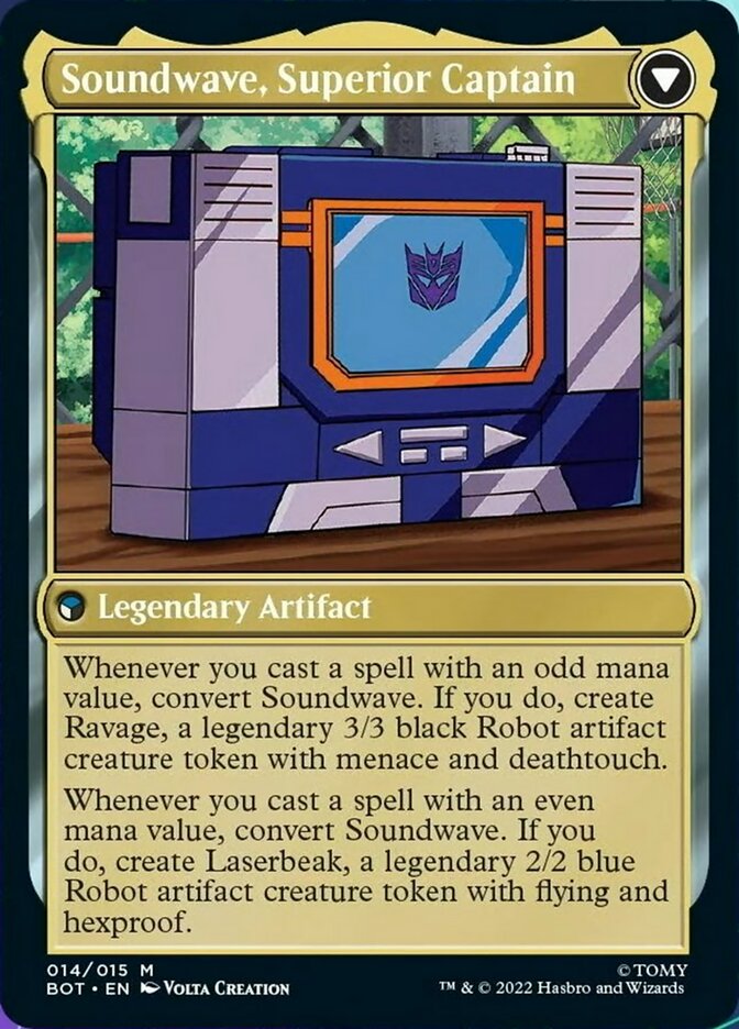 Soundwave, Sonic Spy // Soundwave, Superior Captain (014) - Transformers