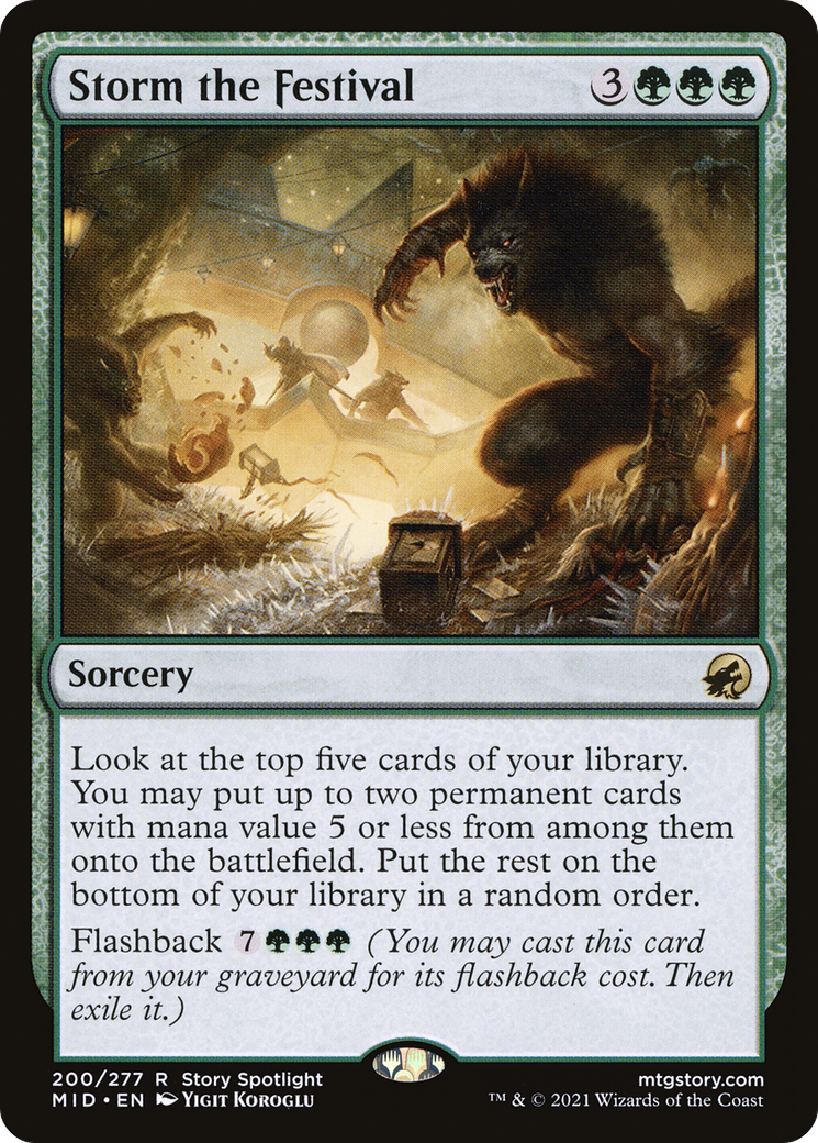 Storm the Festival (200) Foil - Innistrad: Midnight Hunt