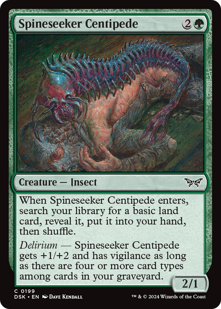 Spineseeker Centipede (199) Foil - Duskmourn: House of Horror