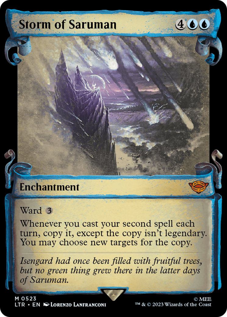 Storm of Saruman (Showcase Scrolls) (Showcase) (523) Foil - The Lord of the Rings: Tales of Middle-earth
