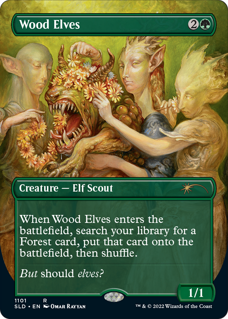 Wood Elves (Borderless) (1101) - Secret Lair Drop