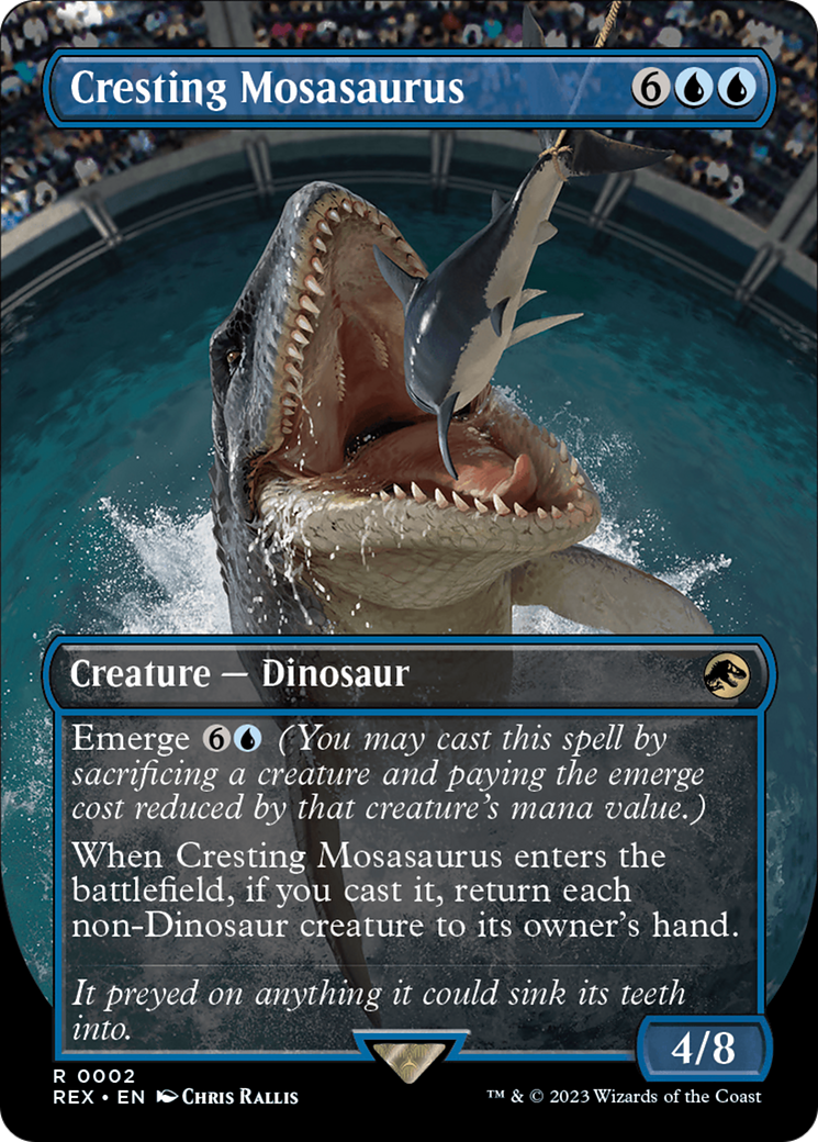 Cresting Mosasaurus (Borderless) (002) Foil - Jurassic World Collection