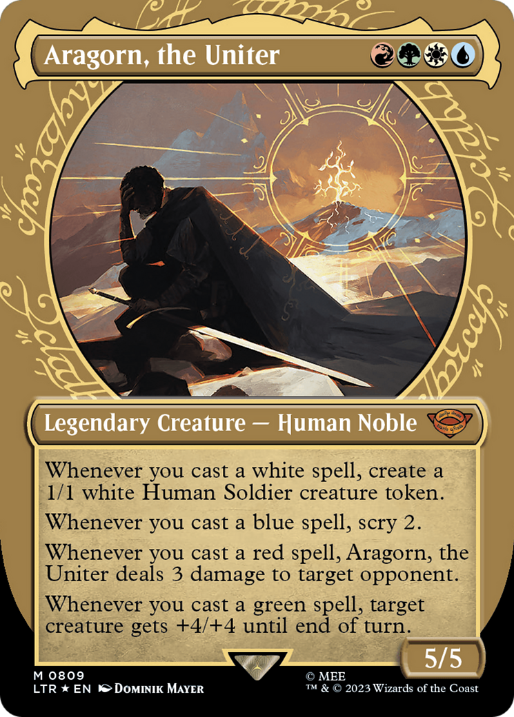 Aragorn, the Uniter (Showcase) (809) Foil - The Lord of the Rings: Tales of Middle-earth