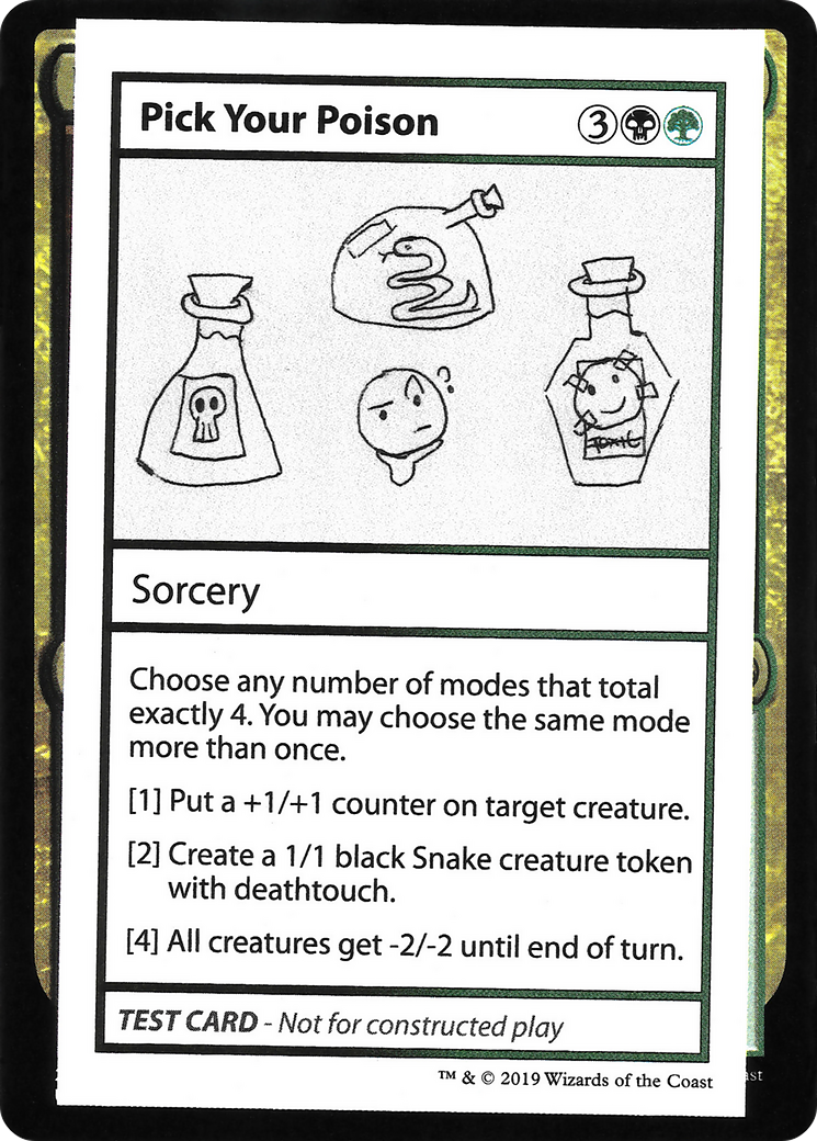Pick Your Poison (No PW Symbol) - Mystery Booster Playtest Cards 2021