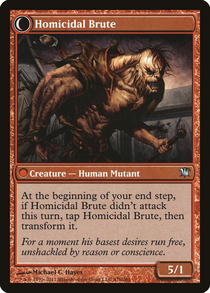 Civilized Scholar // Homicidal Brute (047) Foil - Innistrad