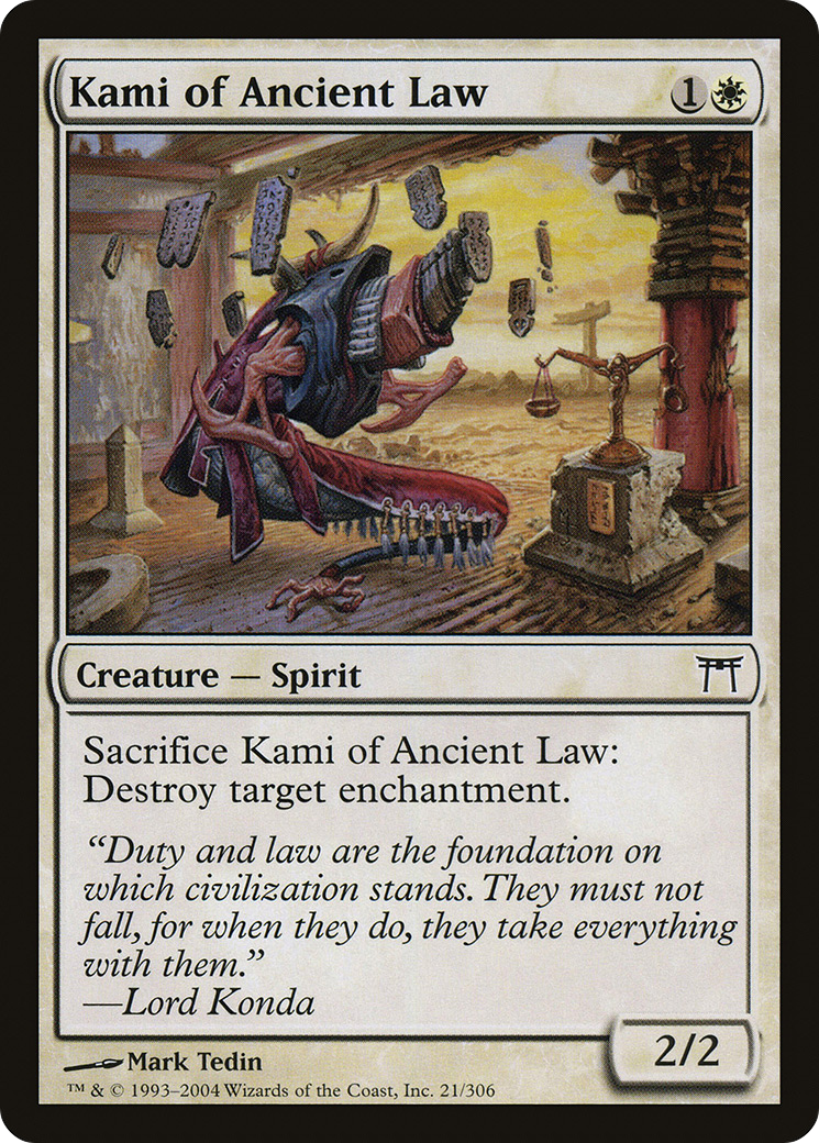 Kami of Ancient Law (021) Foil - Champions of Kamigawa