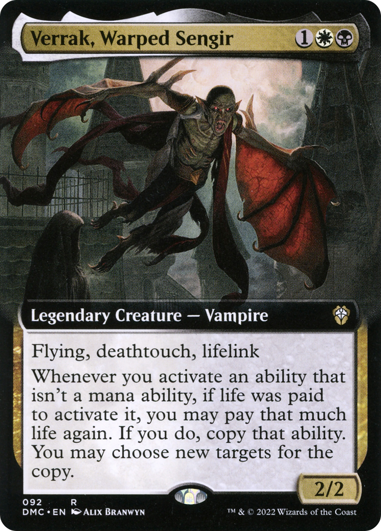 Verrak, Warped Sengir (Extended Art) (092) - Dominaria United Commander