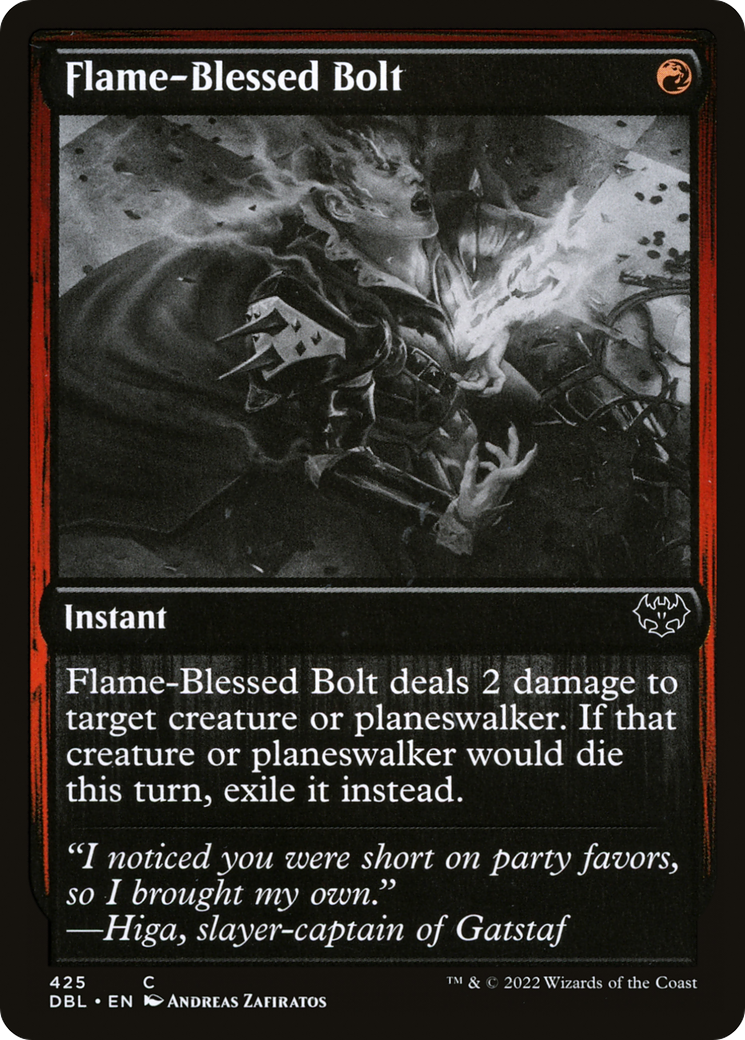 Flame-Blessed Bolt (425) Foil - Innistrad: Double Feature