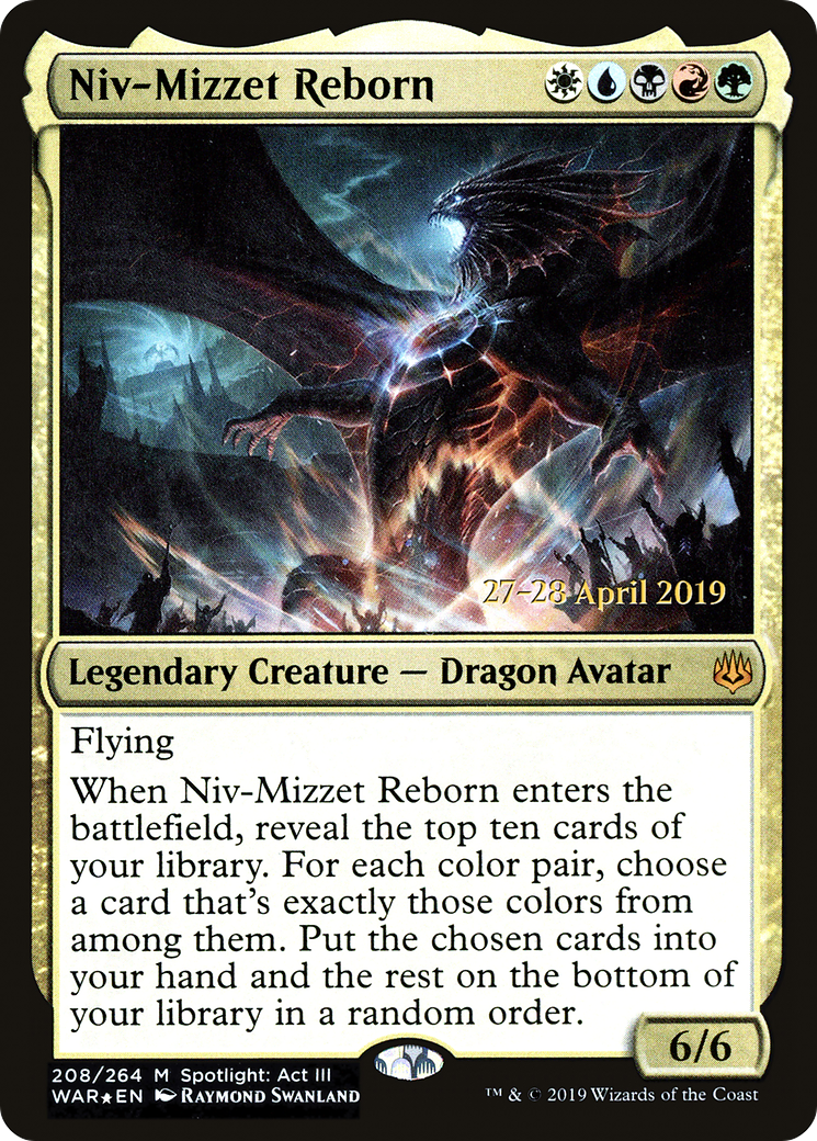 Niv-Mizzet Reborn (208s) Foil - War of the Spark Promos