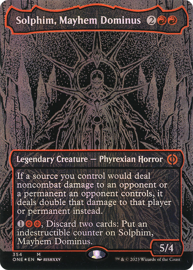 Solphim, Mayhem Dominus (Oil Slick Raised Foil) (354) Foil - Phyrexia: All Will Be One