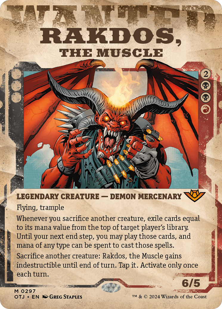 Rakdos, the Muscle: (Showcase)(Borderless) (297)