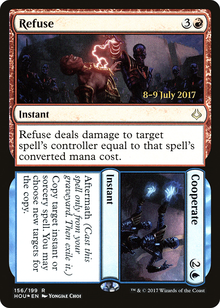 Refuse // Cooperate (156) Foil - Hour of Devastation Promos