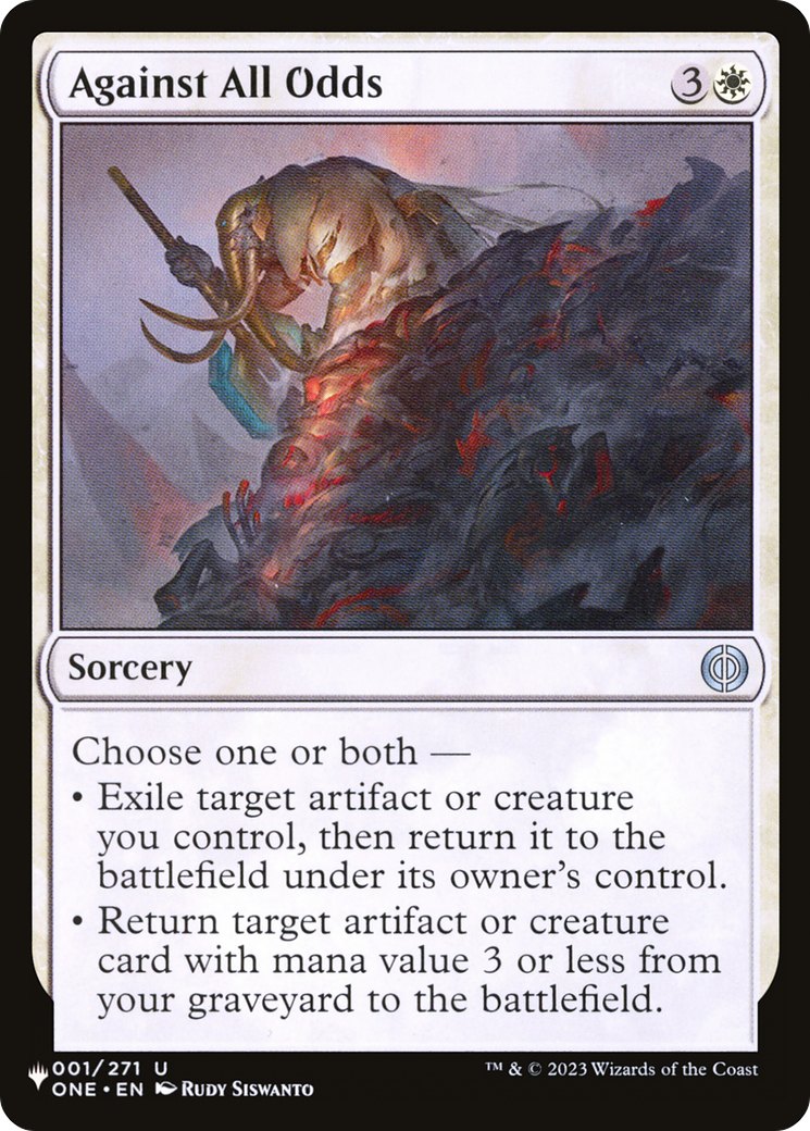 Against All Odds (ONE-1) - The List