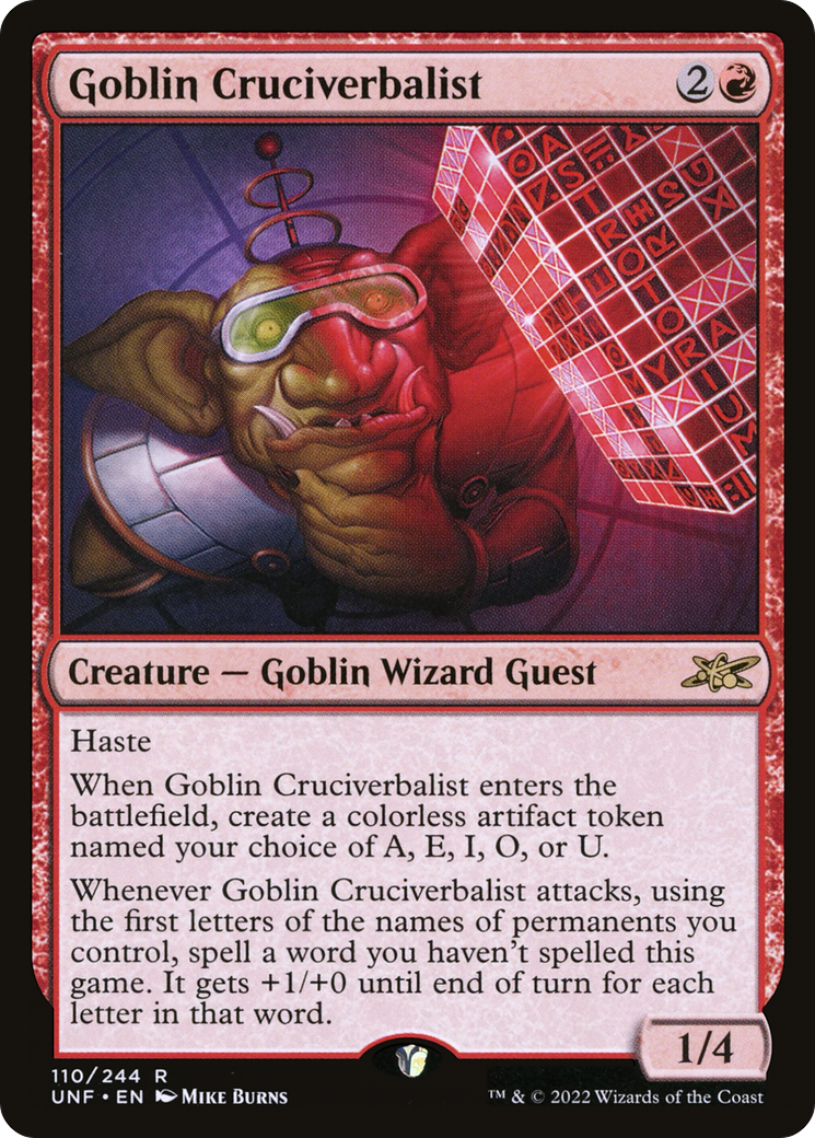 Goblin Cruciverbalist (110) - Unfinity