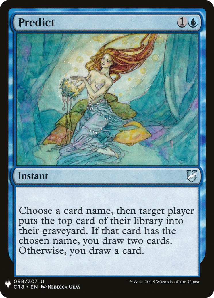 Predict (C18-98) - The List