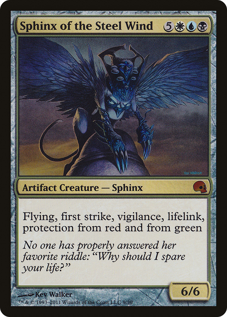 Sphinx of the Steel Wind (009) Foil - Premium Deck Series: Graveborn