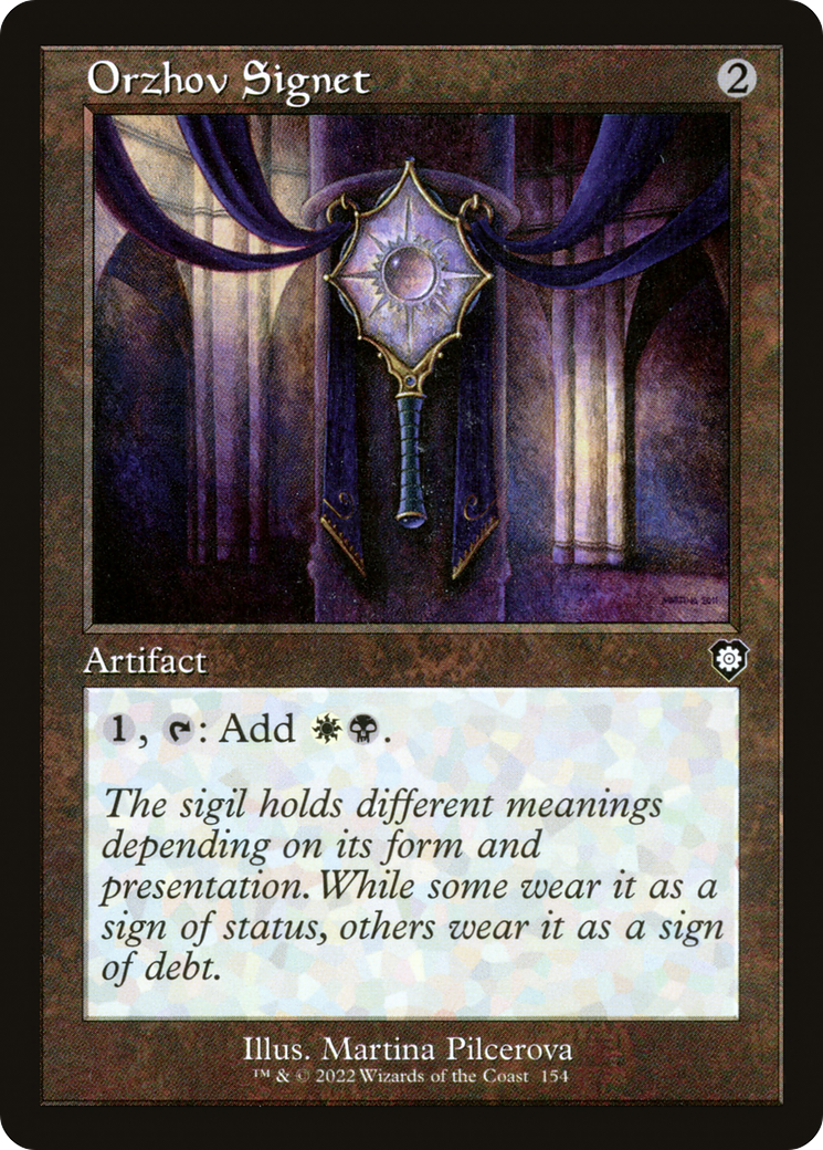 Orzhov Signet (Retro) (154) - The Brothers' War Commander