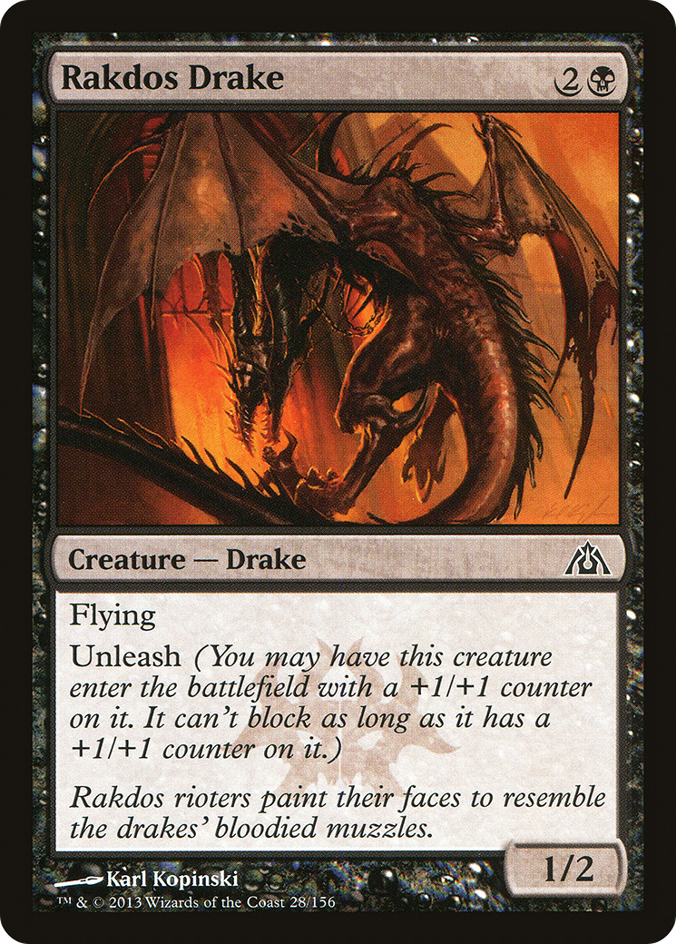 Rakdos Drake (028) Foil - Dragon's Maze