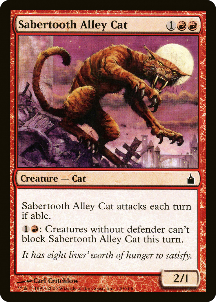 Sabertooth Alley Cat (140) - Ravnica: City of Guilds