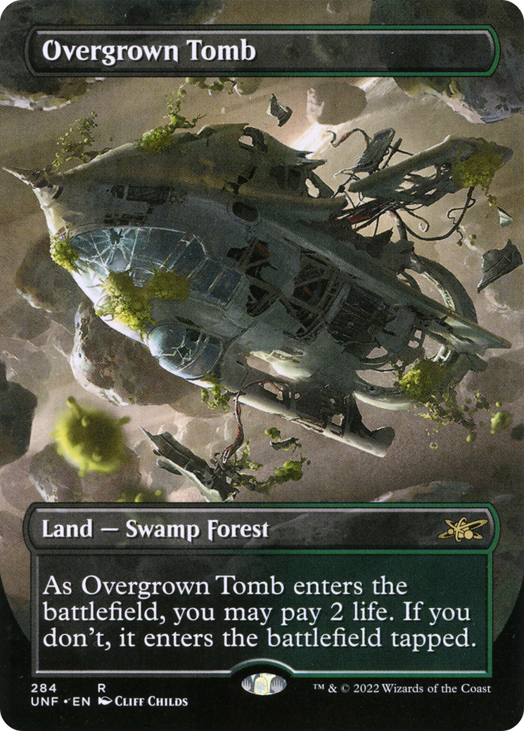 Overgrown Tomb (Borderless) (284) Foil - Unfinity