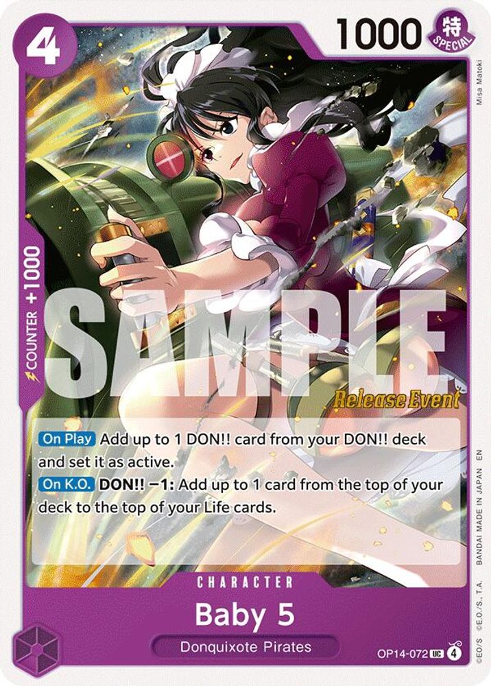 Baby 5 (OP14-072) Release Event Cards