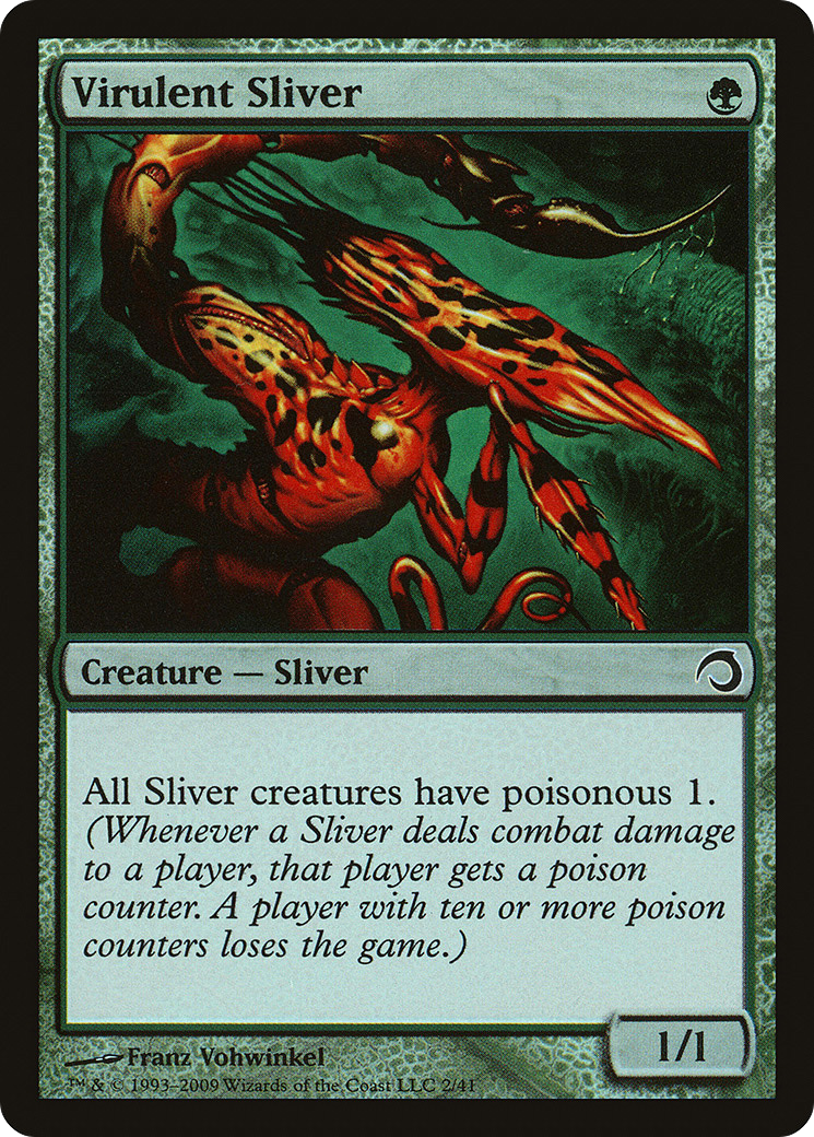 Virulent Sliver (002) Foil - Premium Deck Series: Slivers