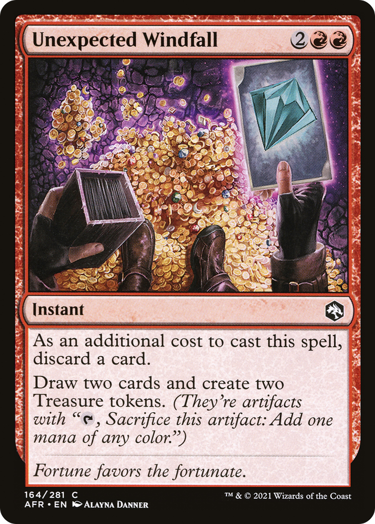 Unexpected Windfall (164) Foil - Adventures in the Forgotten Realms