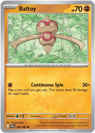 Baltoy (46) Reverse Holofoil - Chaos Rising