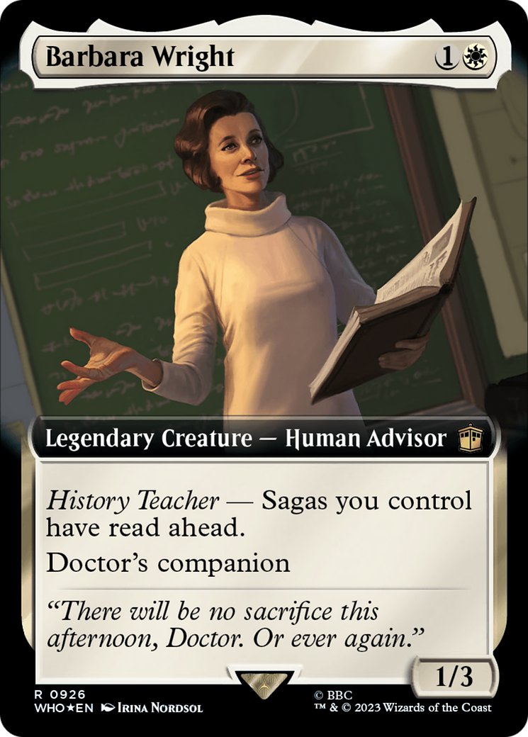 Barbara Wright (Extended Art) (926) Surge Foil - Doctor Who