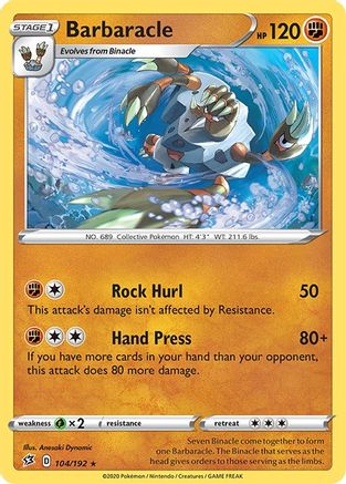 Barbaracle (104) Reverse Holofoil - Rebel Clash