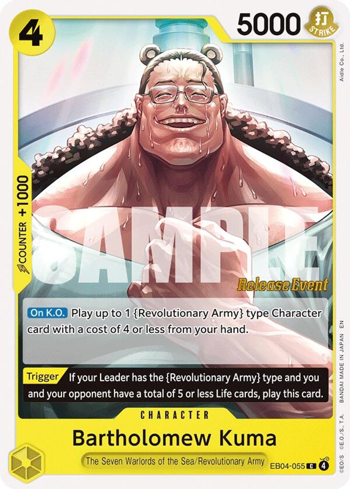 Bartholomew Kuma (EB04-055) Release Event Cards