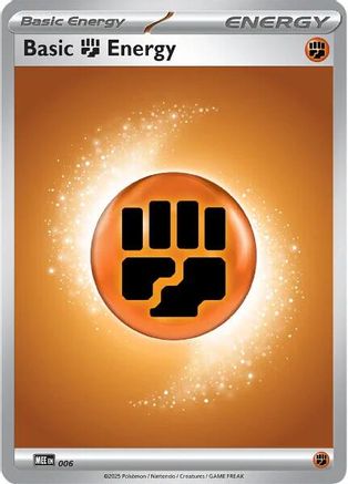 Basic Fighting Energy (6) Reverse Holofoil - Mega Evolution