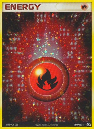 Basic Fire Energy (102) Holofoil - Emerald