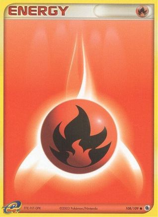 Basic Fire Energy (108) Reverse Holofoil - Ruby and Sapphire