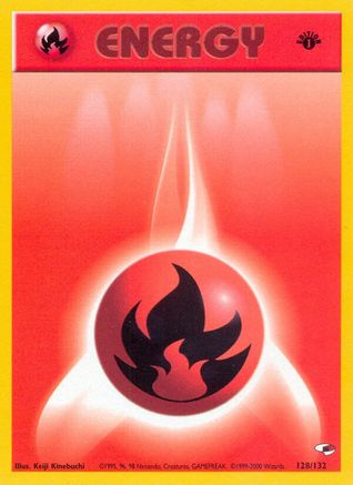 Basic Fire Energy (128) (1st Edition) - Gym Heroes