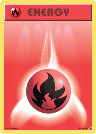 Basic Fire Energy (92) Reverse Holofoil - Evolutions