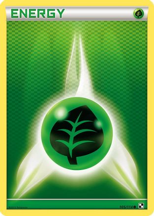Basic Grass Energy (105) Reverse Holofoil - Black & White