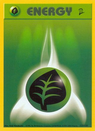 Basic Grass Energy (127) - Base Set 2