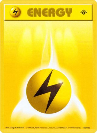 Basic Lightning Energy (100) (1st Edition) - Base Set (Shadowless)