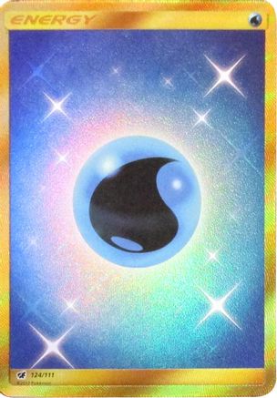Basic Water Energy (Gold) (124) Holofoil - Crimson Invasion