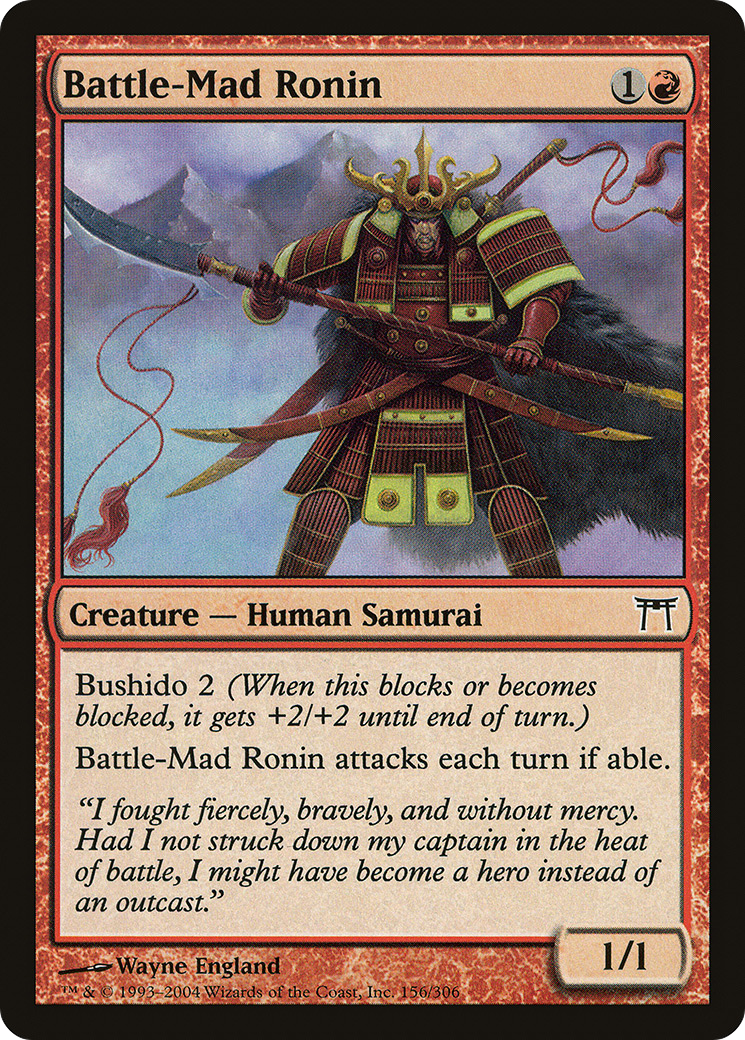 Battle-Mad Ronin (156) - Champions of Kamigawa